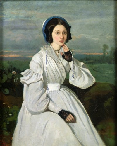 Portrait of Louise Claire Sennegon, future Madame Charmois, 1837 by Jean Baptiste Camille Corot